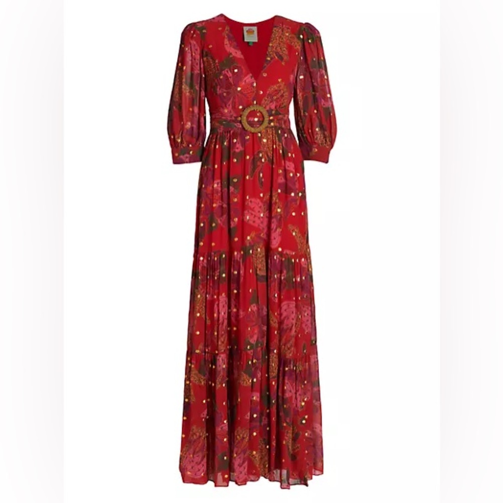 NWT Farm Rio Banana Flowers Maxi Dress